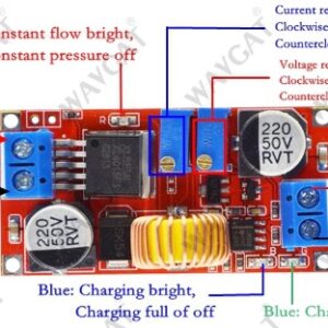 step-down DC-DC 5A IN 4-38 Vdc Out 1,25-36 Vdc con Regolazione di Corrente